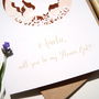 Personalised Flower Girl Card Boho Design, thumbnail 2 of 7
