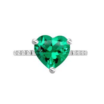 Emerald Love Diamond Ring, 2 of 4
