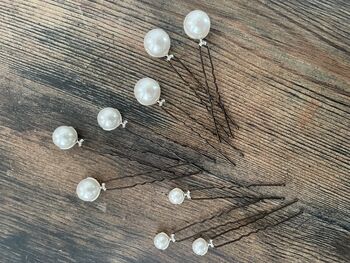 Swarovski Pearl Hairpins Set Prudence, 6 of 6
