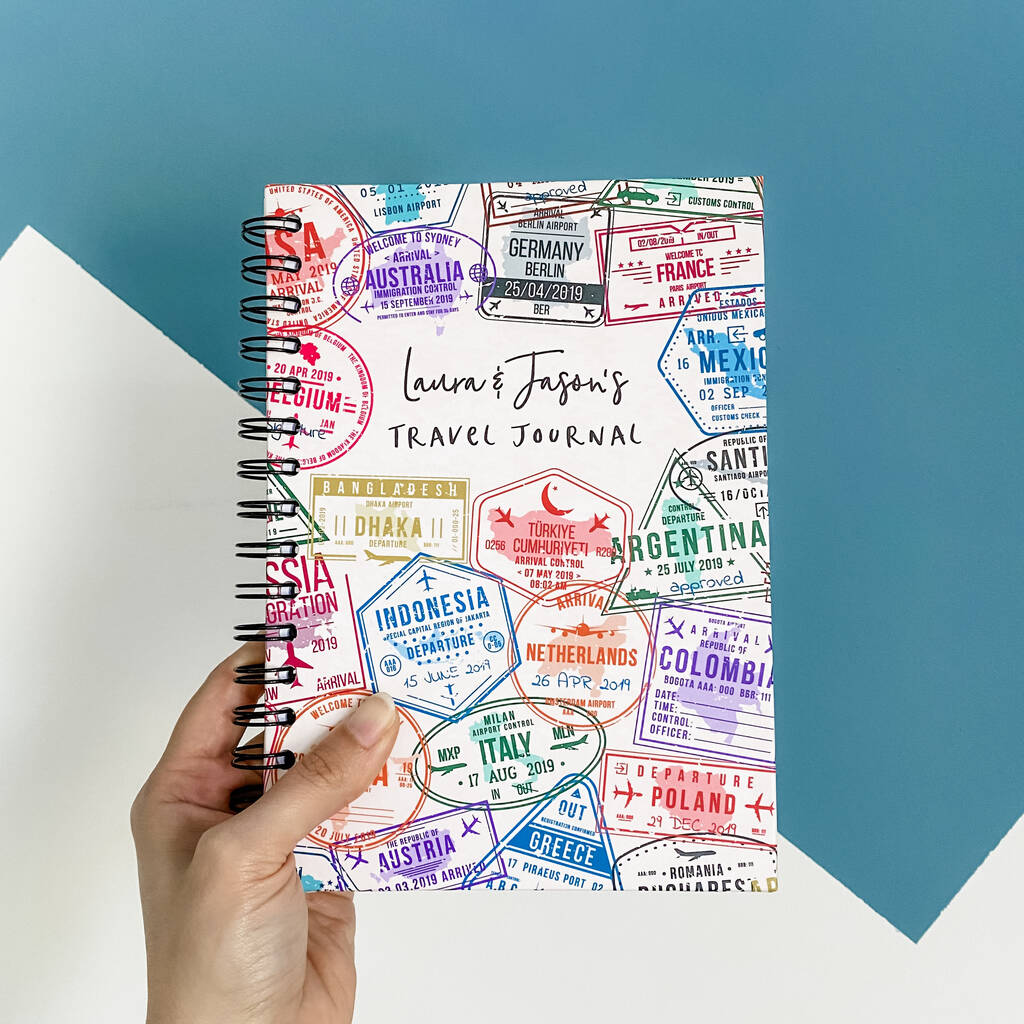 Personalised Travel Journal | Passport Stamps, 1 of 9