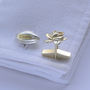 England Rugby Cufflinks Silver With 18k Gold Vermeil, thumbnail 3 of 4