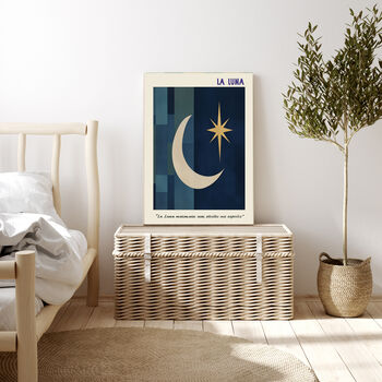 La Luna Moon Quote Art Print, 4 of 4