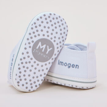 Personalised White High Tops Trainers, 2 of 4