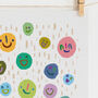 Happy Smiley Faces Print, thumbnail 2 of 10