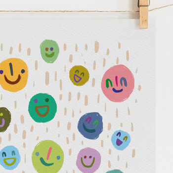 Happy Smiley Faces Print, 2 of 10