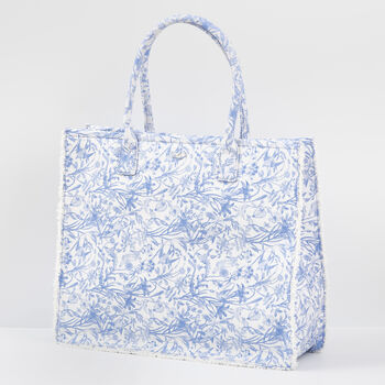 Bunny Blues Structured Tote Bag, 4 of 8