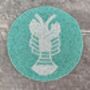 Set Of Four Turquoise Beaded Lobster Coasters, thumbnail 2 of 3