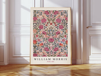 William Morris Set Of Two Rose Pink Art Prints, 3 of 3