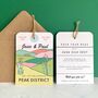 Peak District Illustration Save The Date Luggage Tag, thumbnail 1 of 5