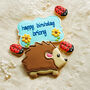 Personalised Hedgehog Hand Iced Cookie Letterbox Gift, thumbnail 3 of 4