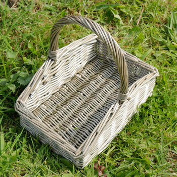 Vintage Wicker Garden Trug Basket, 3 of 7