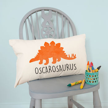 Personalised Velveteen Dinosaur Children's Cushion, 4 of 12