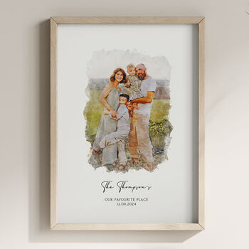 Personalised Family Portrait, Portrait From Photo, 2 of 8