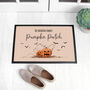 Personalised Halloween Pumpkin Patch Indoor Doormat, thumbnail 1 of 4