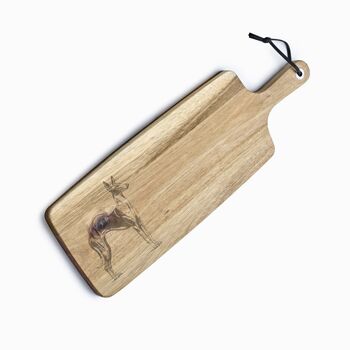 Personalised Ibizan Hound Engraved Acacia Serving Board, 9 of 9