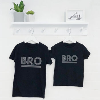 Bro Sis Monochrome Matching Sibling T Shirts, 4 of 5