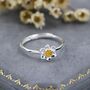 Sterling Silver Daffodil Flower Ring, thumbnail 1 of 12