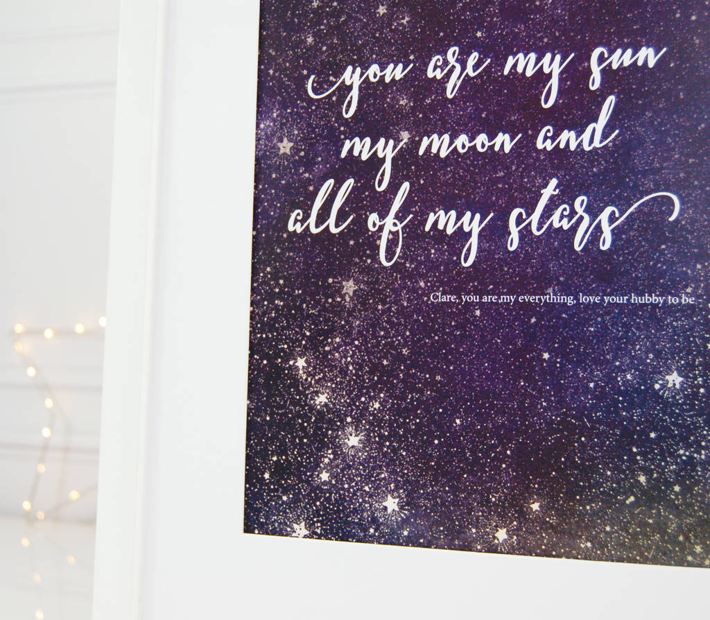 You Are My Sun, My Moon Personalised Astrology Print By The Luxe Co ...