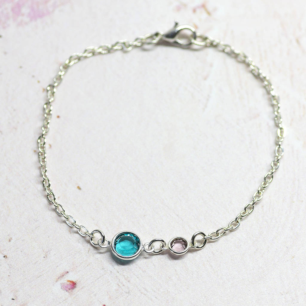 mother and child birthstone bracelet by joy by corrine smith