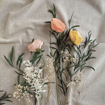 Paper Ranunculus Bouquet With Dried Foliage, 5 of 5