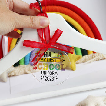 My First School Uniform Hanger Tag Personalised, 7 of 12