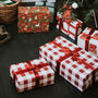 Christmas Red Gingham Luxury Wrapping Paper, thumbnail 2 of 6