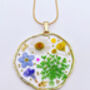 Medium Necklace With Daisies And Green Flowers, thumbnail 4 of 11