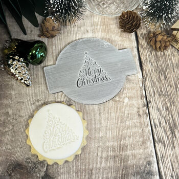 Merry Christmas Tree Icing Embosser For Baking And Cake Toppers, 4 of 4