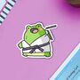 Cute Karate Frog Vinyl Sticker, thumbnail 7 of 8