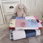 Memory Quilted Blanket, T Shirt Quilt, Baby Clothes Blanket, Cot Size Blanket, Keepsake Quilt, Travel Blankets Size, 1st Birthday Gift, thumbnail 7 of 11