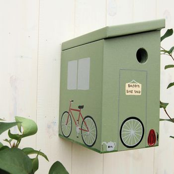 Personalised Bike Shed Bird Box, 6 of 9