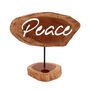 Peace Candle Holder Wooden Tealight Holder Home Gift, thumbnail 3 of 3