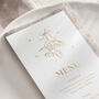 Mistletoe Foiled Christmas Dinner Menu Cards, thumbnail 1 of 2
