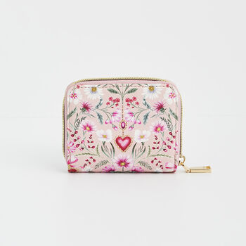 Penelope Pink Floral Heart Small Purse, 4 of 7