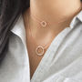 Layered Rose Gold Plated Circle Necklace, thumbnail 2 of 5