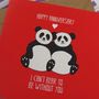 Panda Anniversary Card, thumbnail 3 of 4