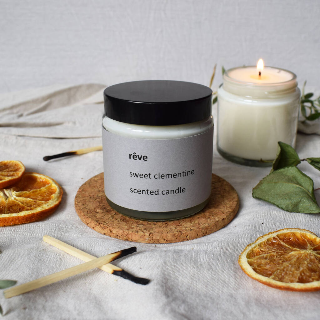 Personalised Rěve Sweet Clementine Scented Candle, 1 of 5