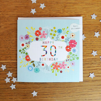 Floral 30th Birthday Card, 4 of 5