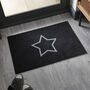 Scandi Star Doormat | Black, thumbnail 1 of 7