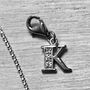 K Initial Charm Necklace Or Clip On Charm, thumbnail 2 of 4