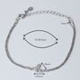 Sterling Silver Crystal Butterfly Bracelet, thumbnail 3 of 6