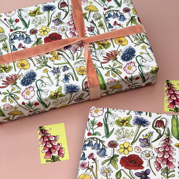 Wildflowers Of Britain Wrapping Paper Set, 8 of 11