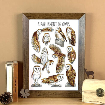 Barn Owls Wildlife Watercolour Postcard, 9 of 9