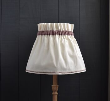 Dolly Cream Scrunchie Gathered Lampshade With Trim, 4 of 4