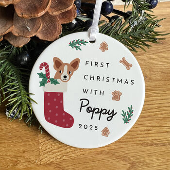 First Christmas Ceramic Ornament For Dog, 7 of 7