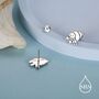 Cute Hermit Crab Stud Earrings In Sterling Silver, thumbnail 4 of 12
