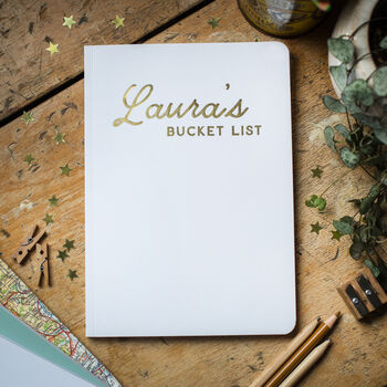 Personalised Bucket List Foil Notebook, 2 of 8