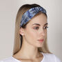 Stripes Blue Mulberry Silk Headband, thumbnail 5 of 7