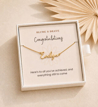 Personalised Name Necklace, Cursive Script In Gold Or Sterling Silver, 2 of 12