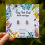 Oak Leaf Birch Stud Earrings With Hypoallergenic Posts, thumbnail 4 of 11
